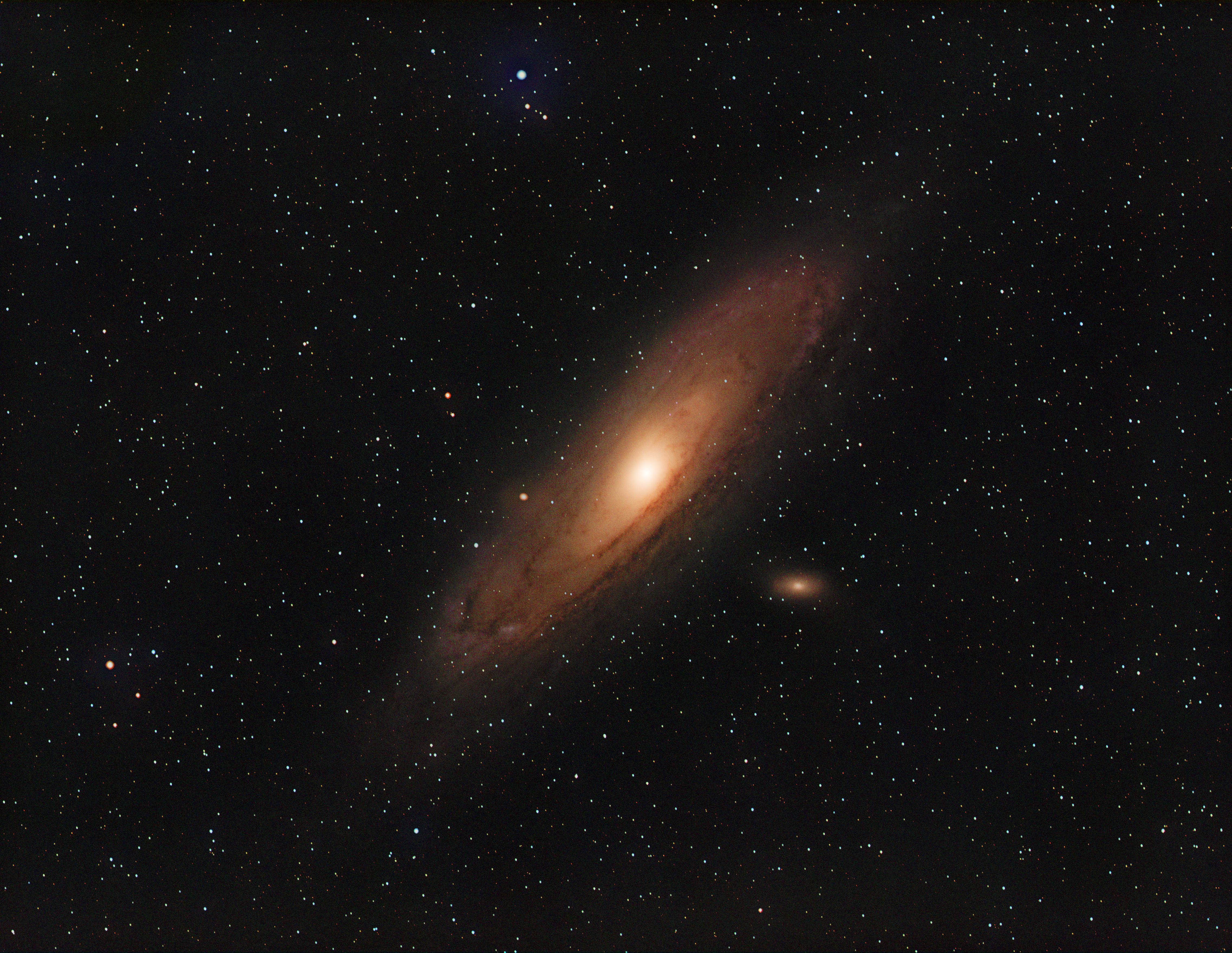 Reprocessed picture of the Andromeda Galaxy, taken by our current President, John.