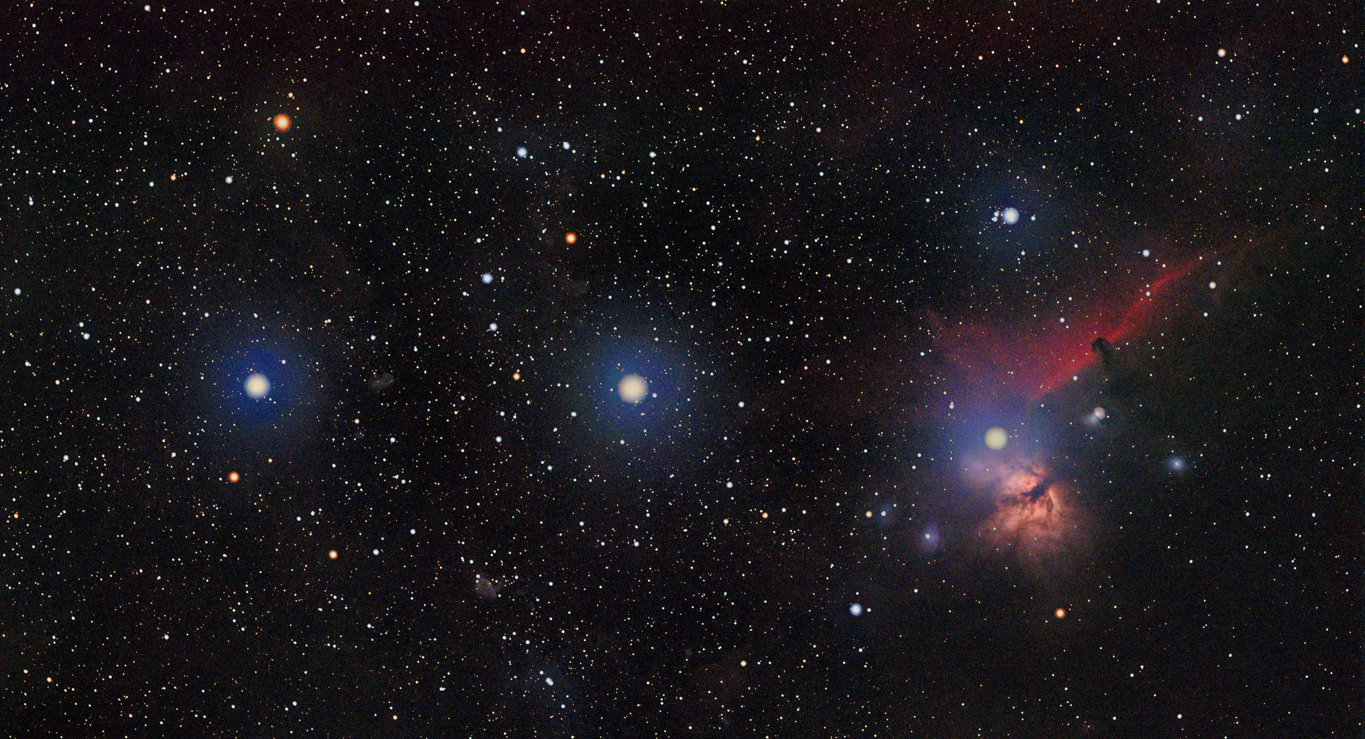 The Horsehead and Flame Nebulae taken by our current President, John.