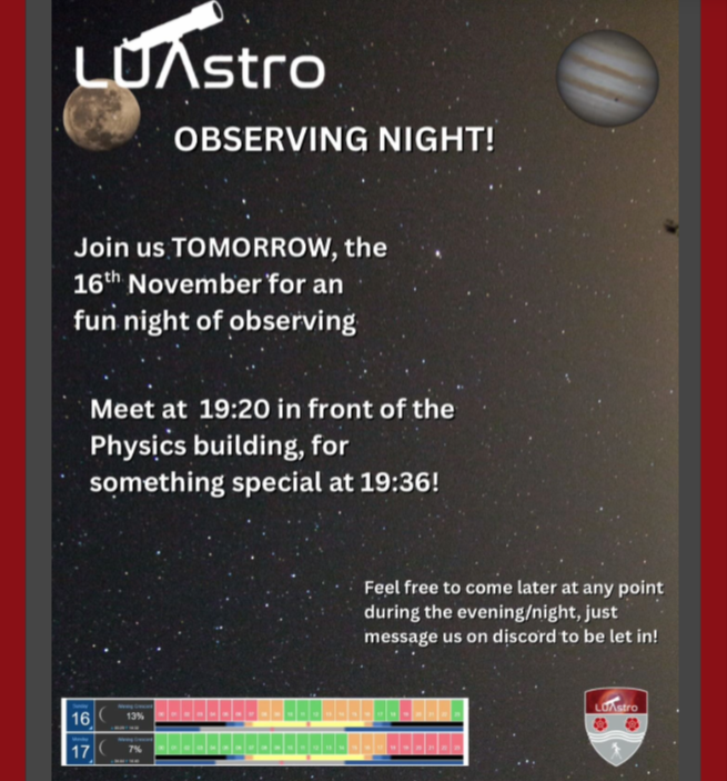 Observing Night (16/11/25)