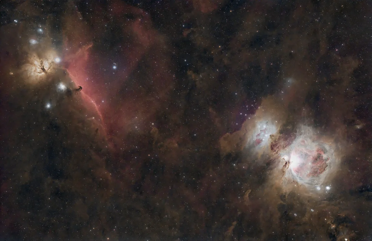 The Horsehead, Flame, and Orion Nebulae taken by our past President, Orlando.