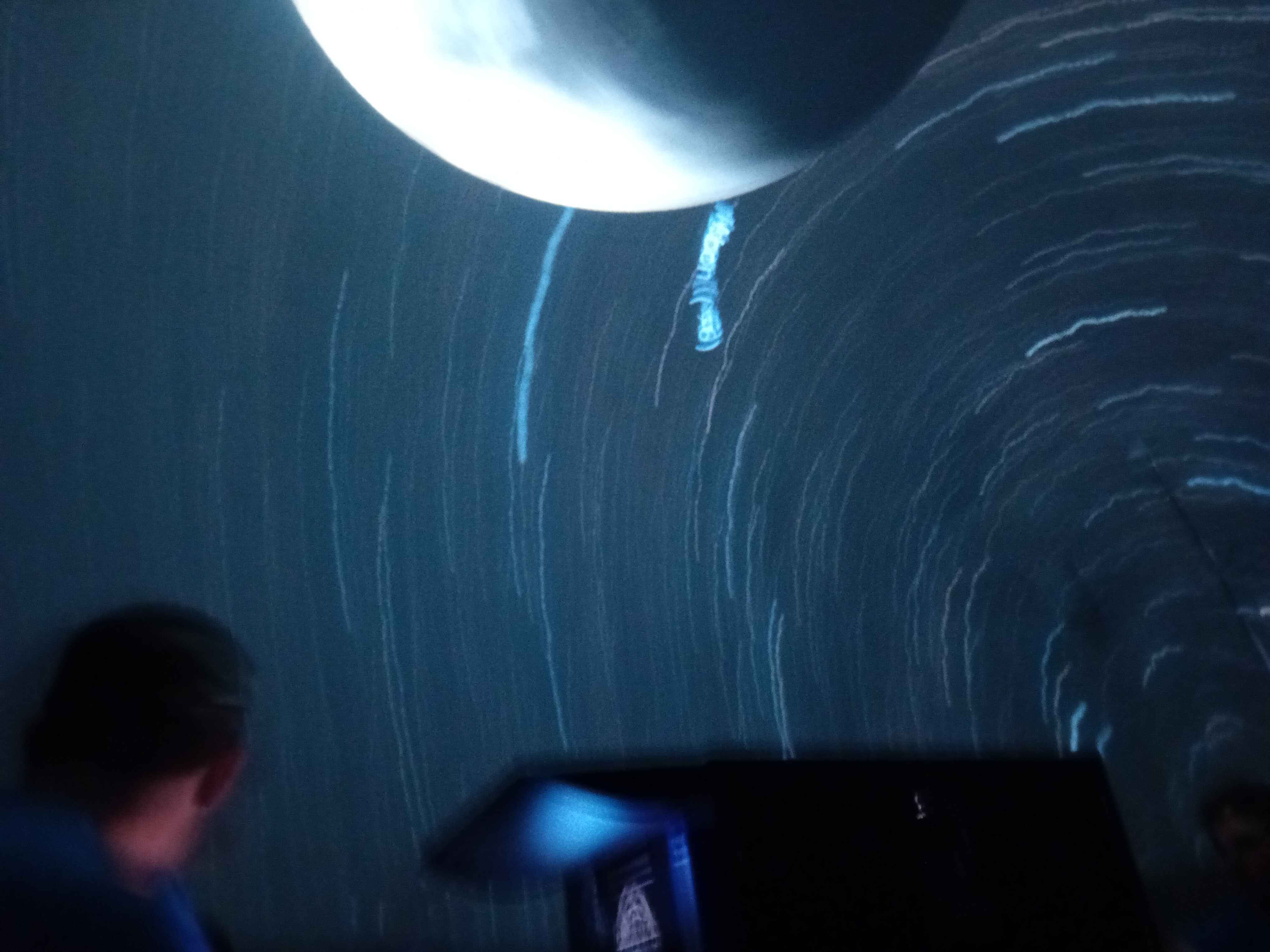 Star trails seen within the LUniverse planetarium